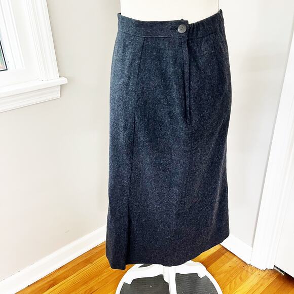 Pendleton Vintage Wool Pleated Charcoal Skirt - Picture 5 of 7
